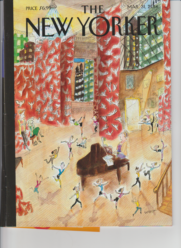 A charming illustrated New Yorker cover by Sempe. Timeless elegance.